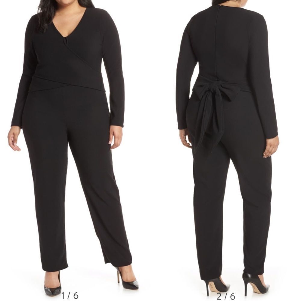 Lost Ink Jumpsuit Tie Back Vneck 4X NWT